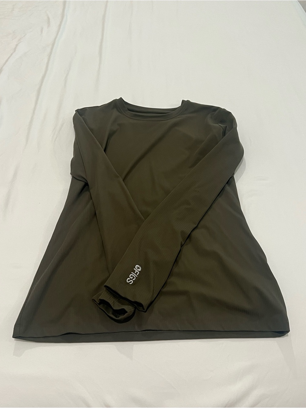 FIGS Olive Green Long Sleeve Top